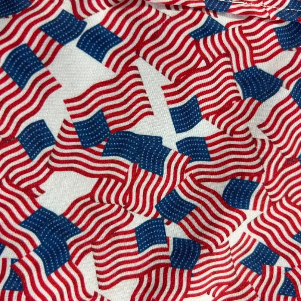 Tropical Collection Mens Shirt Size Large Patriotic USA Flags 4th of July - Picture 4 of 9